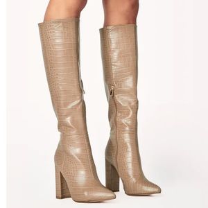 BILLINI MILLA - NUDE CROC BOOT